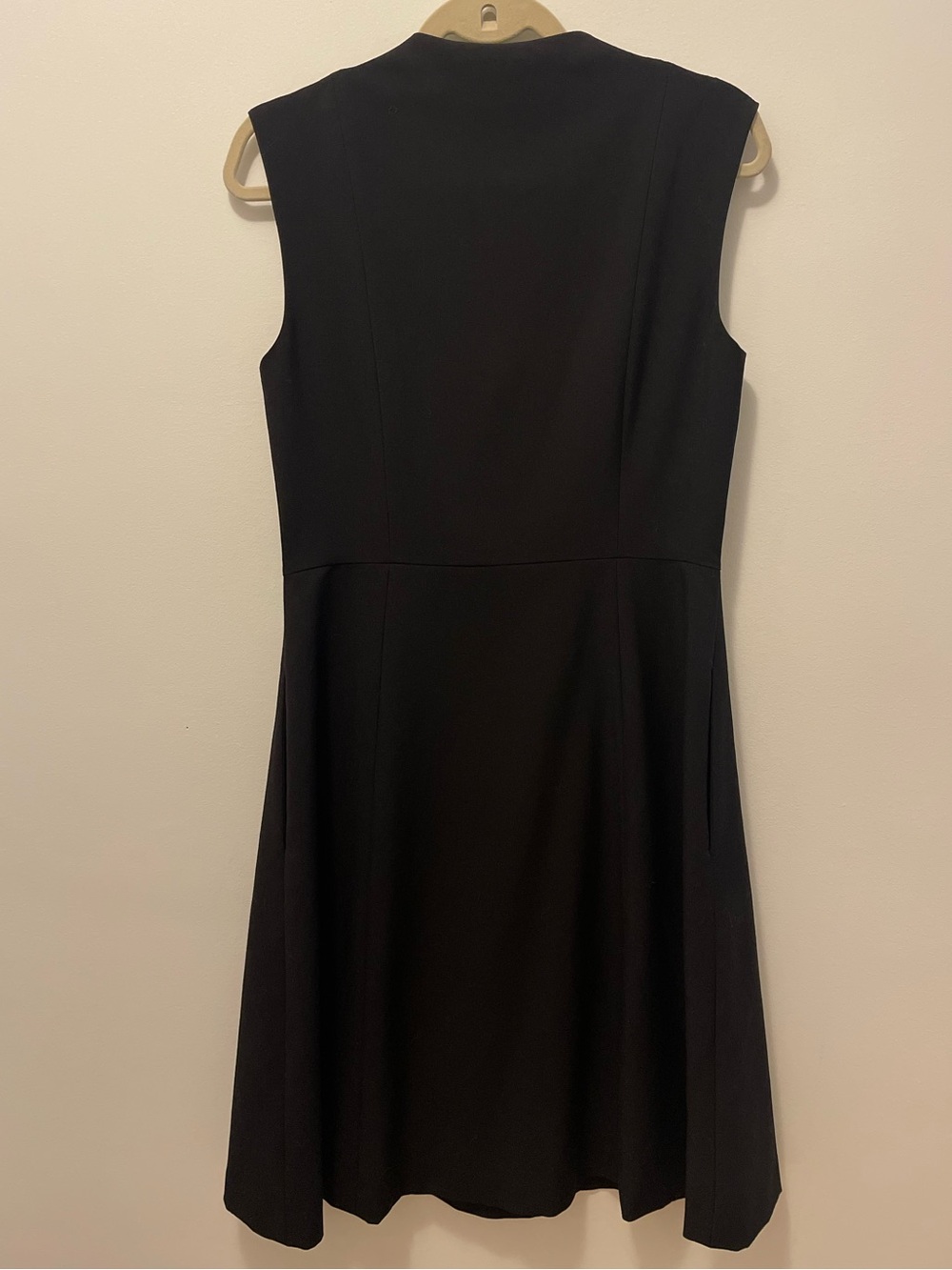 Ellen Tracy Black Sleeveless Zip Front Midi A-Line Dress - Picture 7 of 9